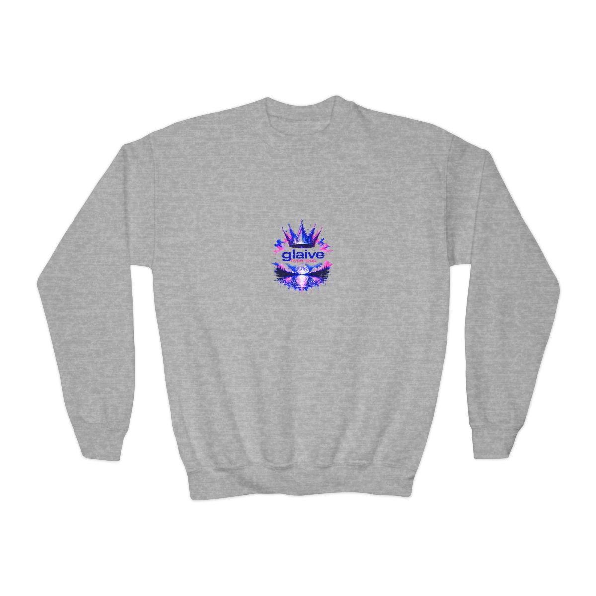 Glaive "Glaive Hyperpop" Kids Crewneck - Glaive official Sweatshirts merch